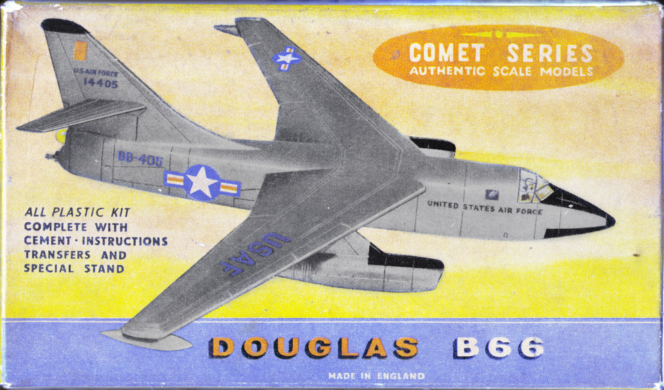 Коробка FROG 379P Douglas B-66, International Model Aircraft, 1959